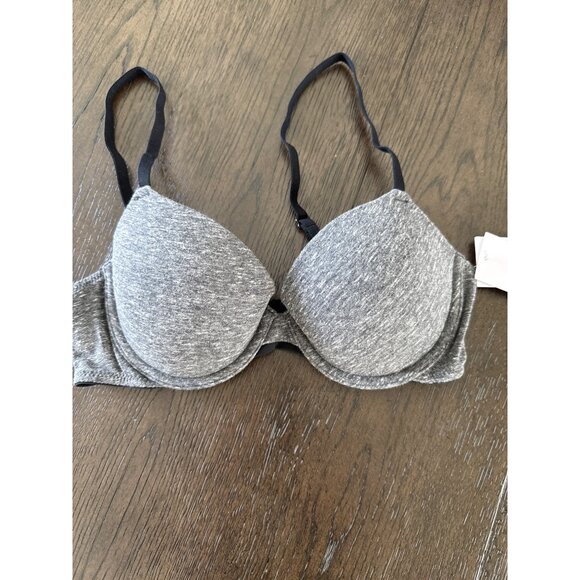 Auden size 34B Lightly Lined comfort wire Demi coverage Underwire Bra heathered - Picture 4 of 6